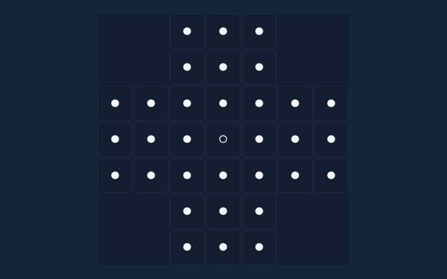 Peg Solitaire playing interface